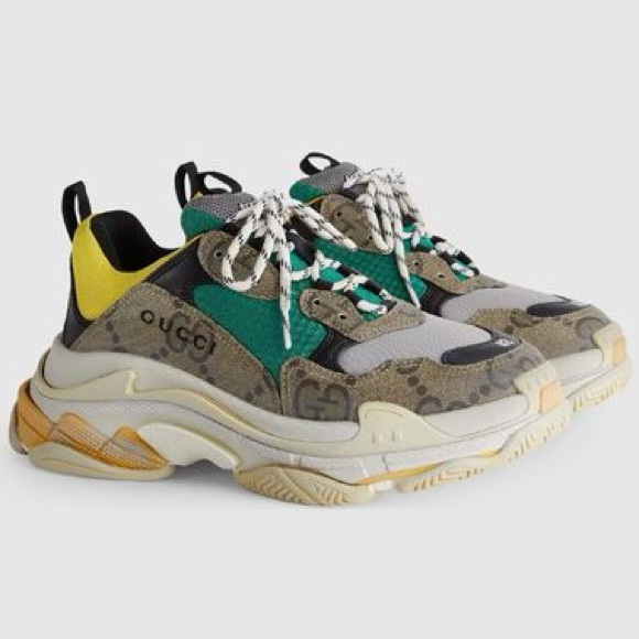 Balenciaga Triple S x Gucci Low The Hacker Project W, worn 1x, Women's eu38, US8 - Picture 2 of 8